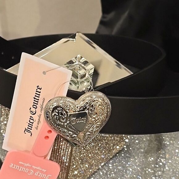 Juicy Couture Logo Heart Buckle Belt